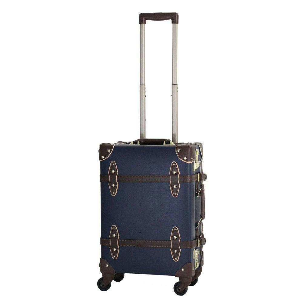 希少　ユーラシア キャリーケース レザー トラベル ネイビー スーツケース ユーラシアトランク EUR3054-44NV 26L ネイビー