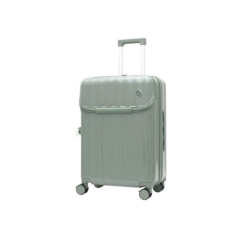 上パカ スーツケース ジッパータイプ カップホルダー付き Sサイズ 35L HPL2302-S グリーン スーツケース・キャリーケース~51L 上パカ スーツケース ジッパータイプ カップホルダー付き Sサイズ 35L HPL2302-S グリーン スーツケース・キャリーケース~51L