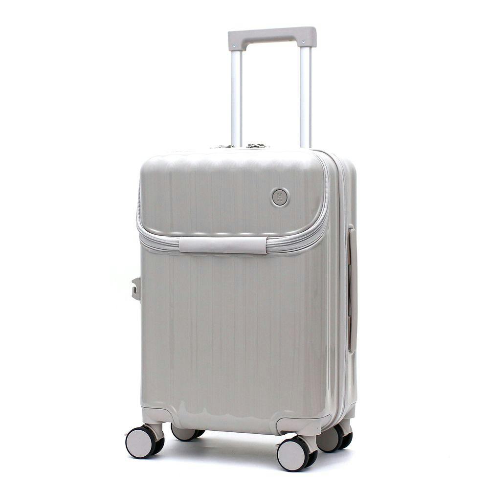 上パカ スーツケース ジッパータイプ カップホルダー付き Sサイズ 35L HPL2302-S アイボリー スーツケース・キャリーケース~51L 上パカ スーツケース ジッパータイプ カップホルダー付き Sサイズ 35L HPL2302-S アイボリー スーツケース・キャリーケース~51L