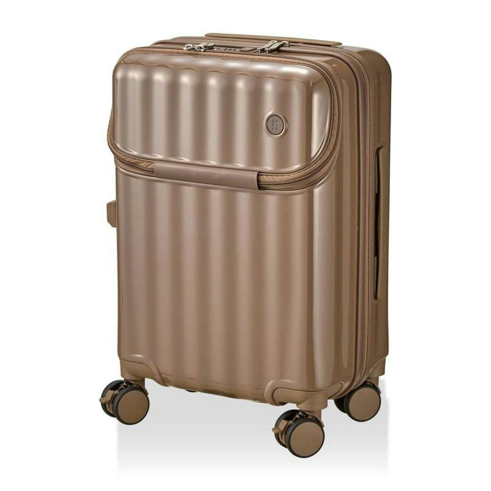 上パカ スーツケース ジッパータイプ カップホルダー付き Sサイズ 35L HPL2302-S カフェオレ スーツケース・キャリーケース~51L 上パカ スーツケース ジッパータイプ カップホルダー付き Sサイズ 35L HPL2302-S カフェオレ スーツケース・キャリーケース~51L