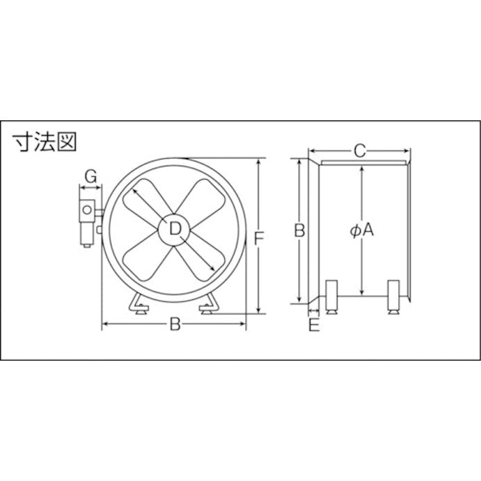 【CAINZ-DASH】アクアシステム エアモーター式　軸流型　送風機　（アルミハネ６０ｃｍ） AFR-24【別送品】