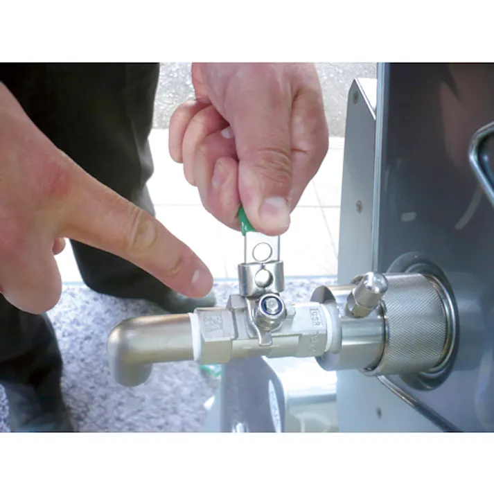 【CAINZ-DASH】アクアシステム 一斗缶用SUS製コック (レバーロック付)50mmタイプ SP-L50I【別送品】