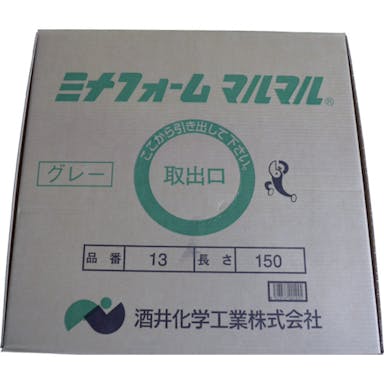 【CAINZ-DASH】酒井化学工業 弾性シーラントバックアップ材　ミナフォームマルマル　＃１３　１３ｍｍφ×１５０ｍ　グレー MM-13G【別送品】