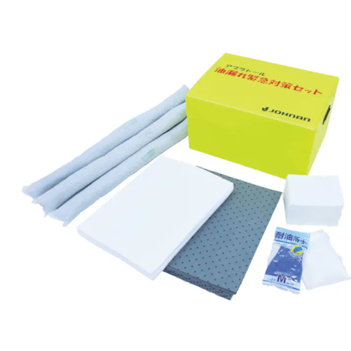【CAINZ-DASH】JOHNAN 吸収材キット 油吸収材 アブラトール 緊急対策セットA 油吸収量40L A-1【別送品】
