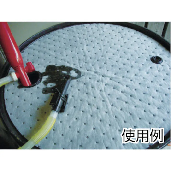 【CAINZ-DASH】JOHNAN 吸収材(シートタイプ) 油吸収材 ドラム缶用マット (25枚入) 油吸収量20L AD550【別送品】