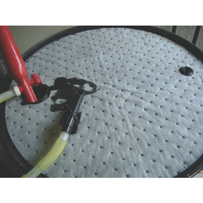 【CAINZ-DASH】JOHNAN 吸収材(シートタイプ) 油吸収材 ドラム缶用マット (25枚入) 油吸収量20L AD550【別送品】