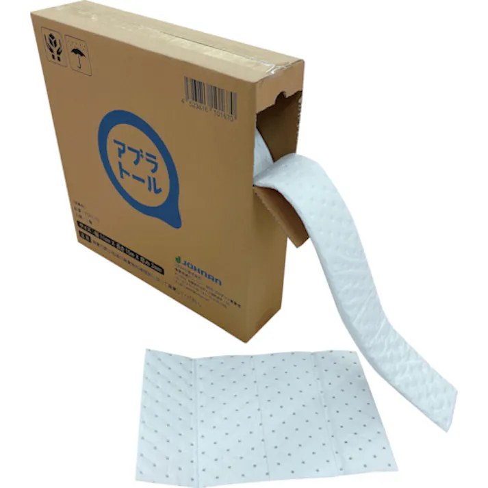 【CAINZ-DASH】JOHNAN 油吸収材 アブラトール フォールデッドタイプ 110×3mm 15m巻 PCRZ-TG【別送品】