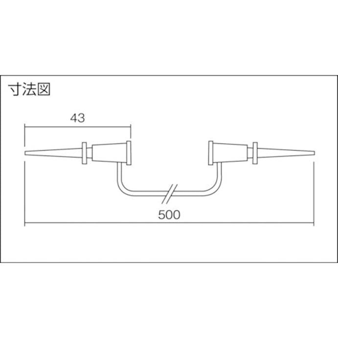 【CAINZ-DASH】テイシン電機 ＩＣテストリード　５０ｃｍ　マイクロＩＣクリップＳ両端付（７本入） TLA-111【別送品】