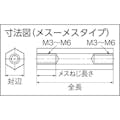 【CAINZ-DASH】テイシン電機 絶縁ＰＯＭスペーサー　ＳＪＡ－Ｍ３　メス－メス　１００個　ネジ径Ｍ３　全長１０ SJA-310【別送品】