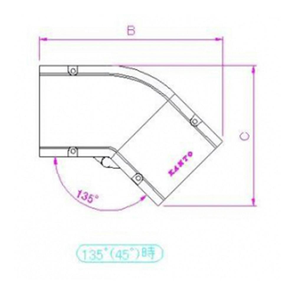 関東器材 配管化粧カバー 角度自在用コーナー ブラウン KCZ-70-BR