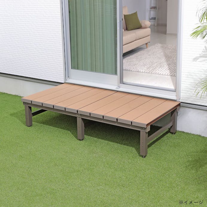 【期間限定個別送料無料】人工木アルミDXデッキ T型 180×90cm ブラウン【SU】
