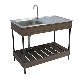 人工木ガーデンシンク大 アッシュブラウン【SU】