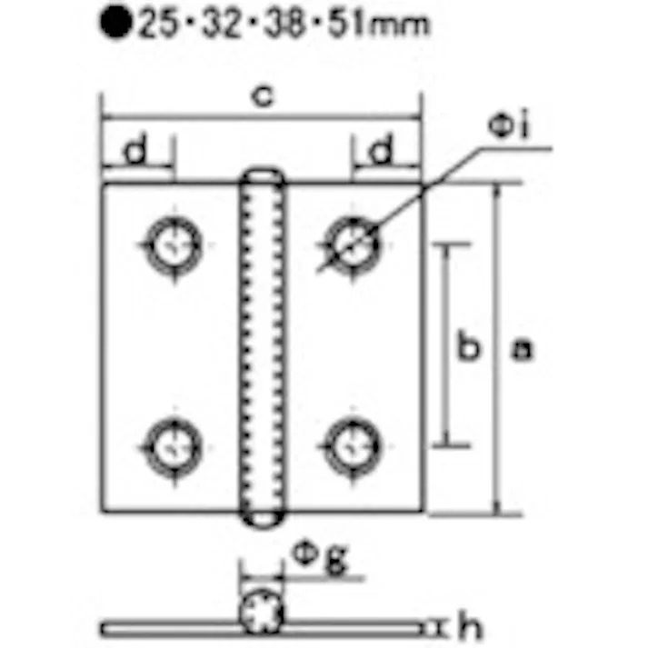 【CAINZ-DASH】フジテック・ジャパン ステンレス丁番(SUS304) 袋入(2枚)・薄口32mm B-11301【別送品】