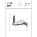 【CAINZ-DASH】ムラキ 超硬バー　Ａシリーズ　形状：砲弾（クロスカット）　刃長１２．７ｍｍ CB3A005【別送品】