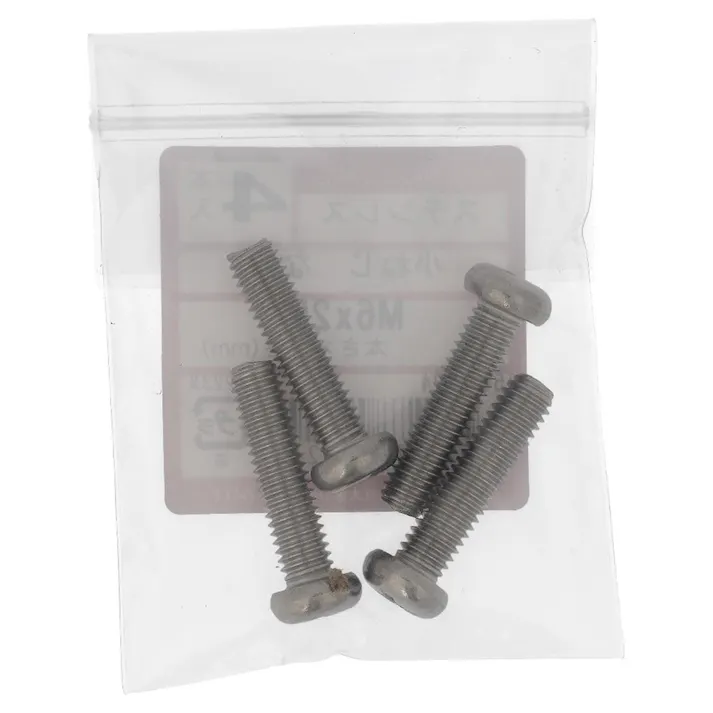 小ねじ なべ ステンレス 509-124 M6×25mm 4本入