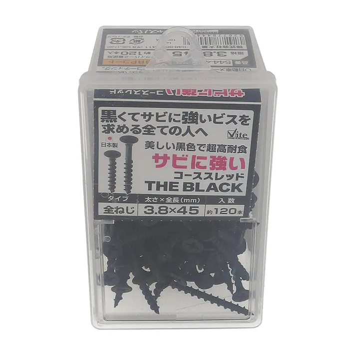 サビに強いコーススレッド 黒 JP 3.8×45mm