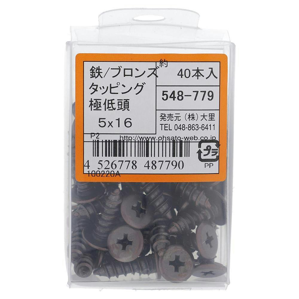 タッピング極低頭 ブロンズ 548-779 5×16mm 40本 | ねじ・くぎ・針金