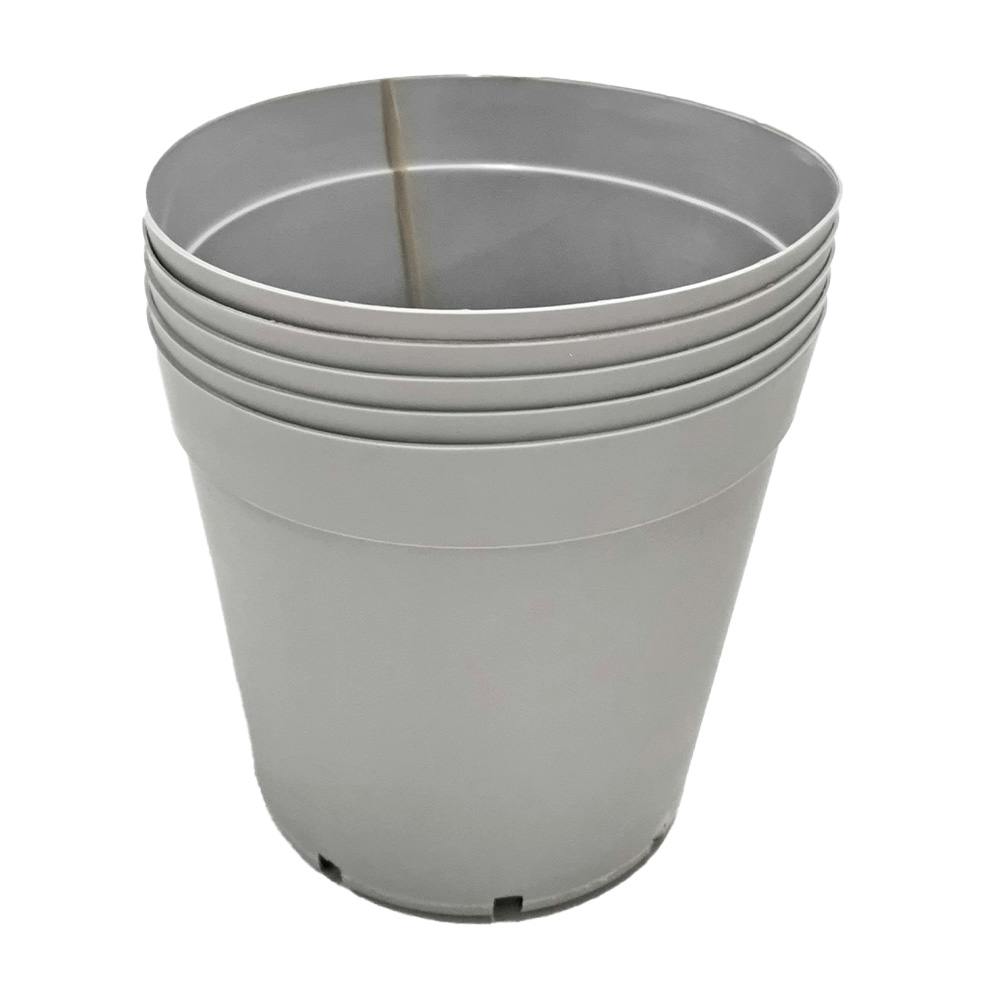 硬質ポット ライトグレー 12cm 5枚