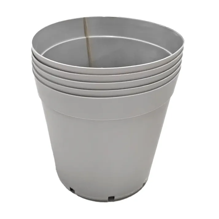 硬質ポット ライトグレー 12cm 5枚