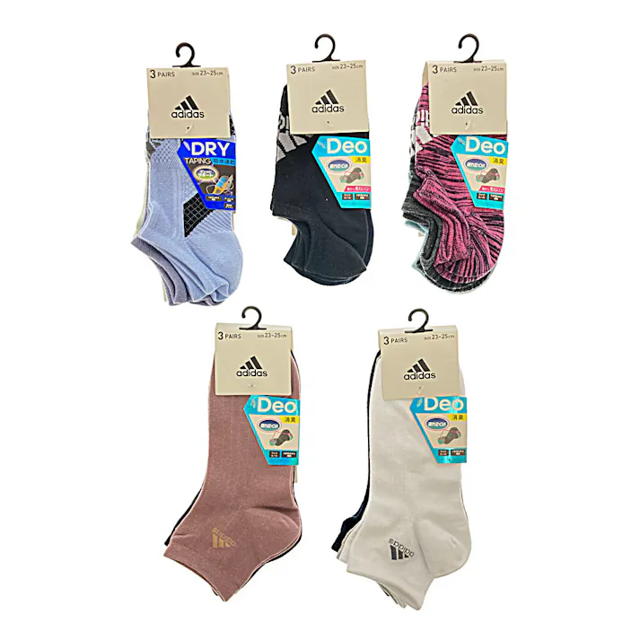 婦人靴下 アディダス 3足組 各種 23-25cm アソート