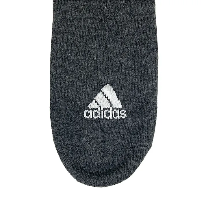 紳士靴下 アディダス 3足組 ロゴ スニーカー丈 28-30cm モノトーン