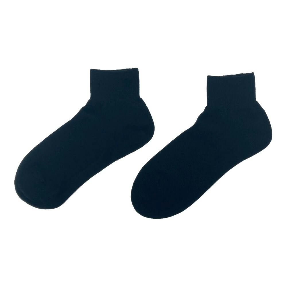 紳士 ズボラソックス ショート丈 クロ 25.0cm-27.0cm 1足組 | 作業着