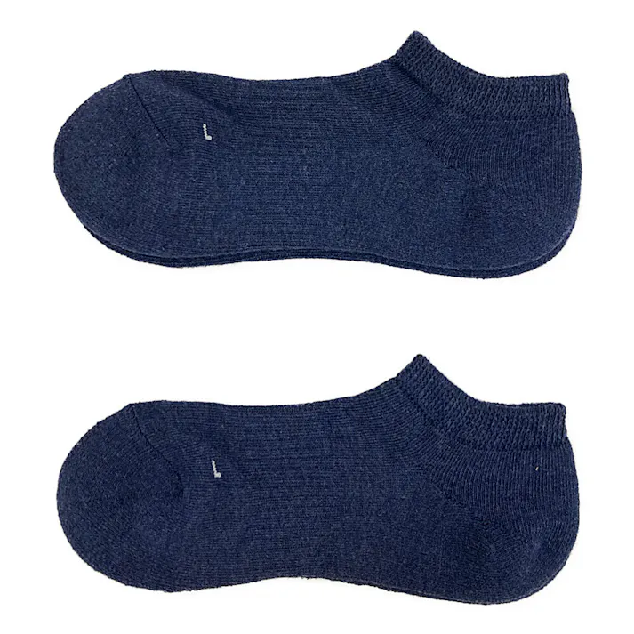 紳士靴下 NNS ゴム跡がつきにくい 2足組 スニーカー丈 25-28cm ネイビー