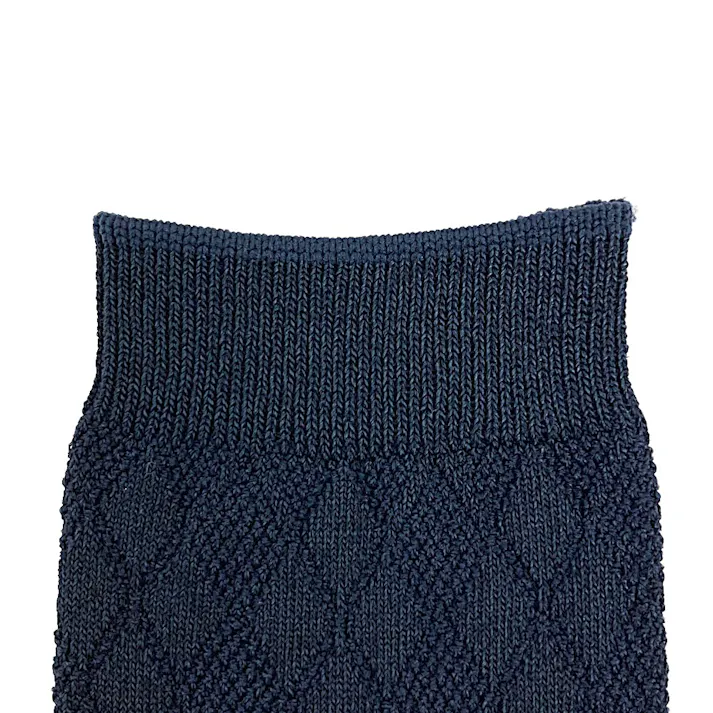 紳士 放湿 消臭 吸収速乾 ハーフ丈 ネイビー 25-27cm 2足組