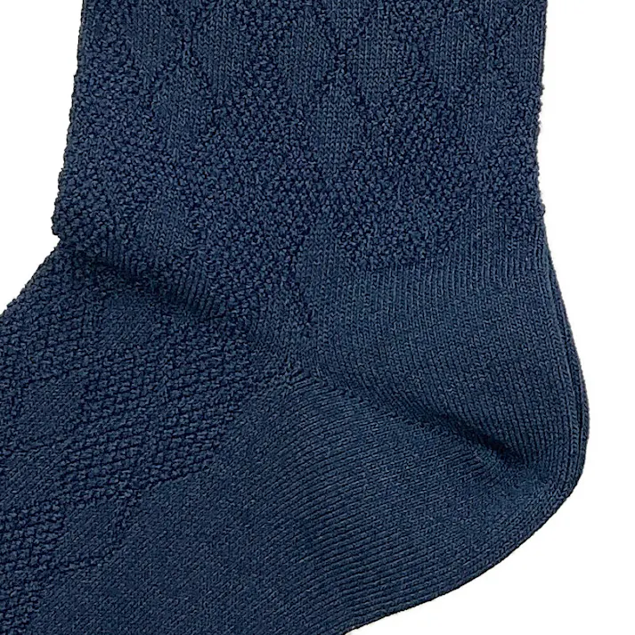 紳士 放湿 消臭 吸収速乾 ハーフ丈 ネイビー 25-27cm 2足組