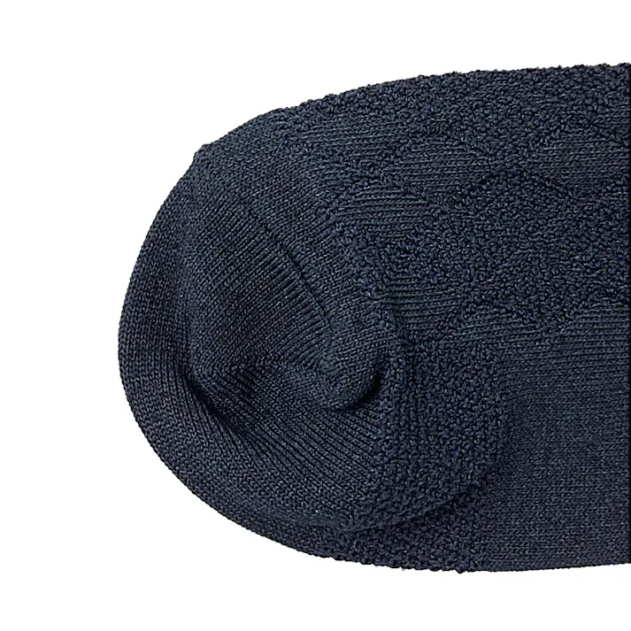 紳士 放湿 消臭 吸収速乾 ハーフ丈 ネイビー 25-27cm 2足組