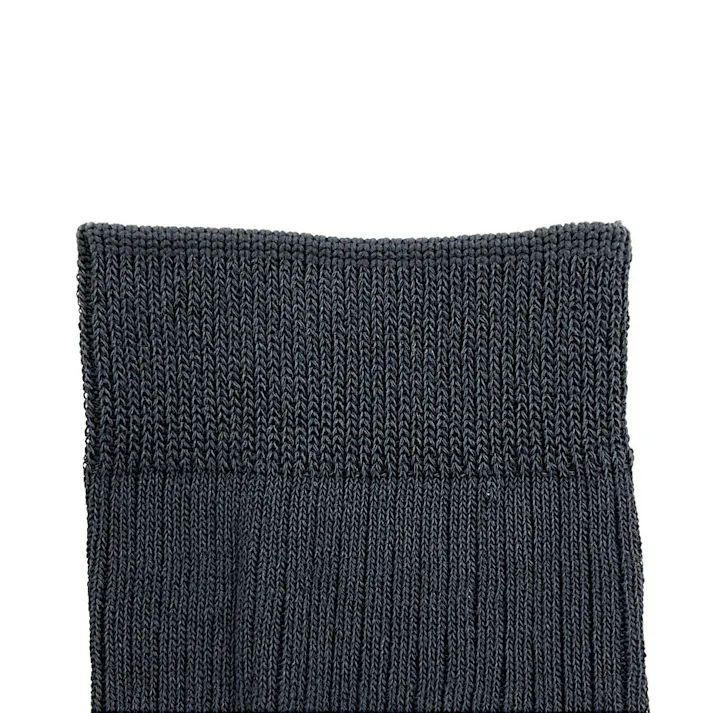紳士 爽快 消臭 DRY リブ ハーフ丈 チャコール 25-27cm 2足組