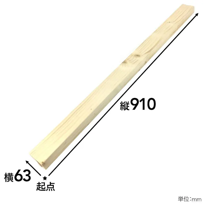 SPF材 2×3 3フィート (約)3.8×6.3×91cm