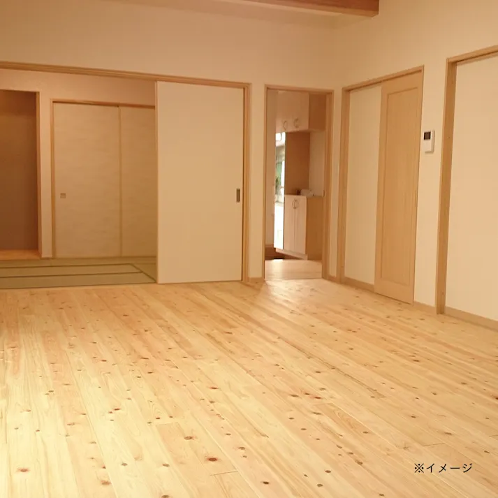 桧一枚物フロア節有 15×108×1900mm 16入