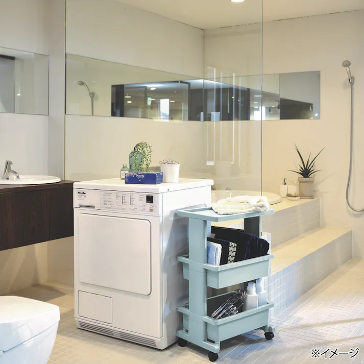 リセ テーブルワゴン3段 ブルー