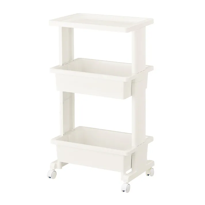 リセスタイル テーブルワゴン 3段 プラス ホワイト