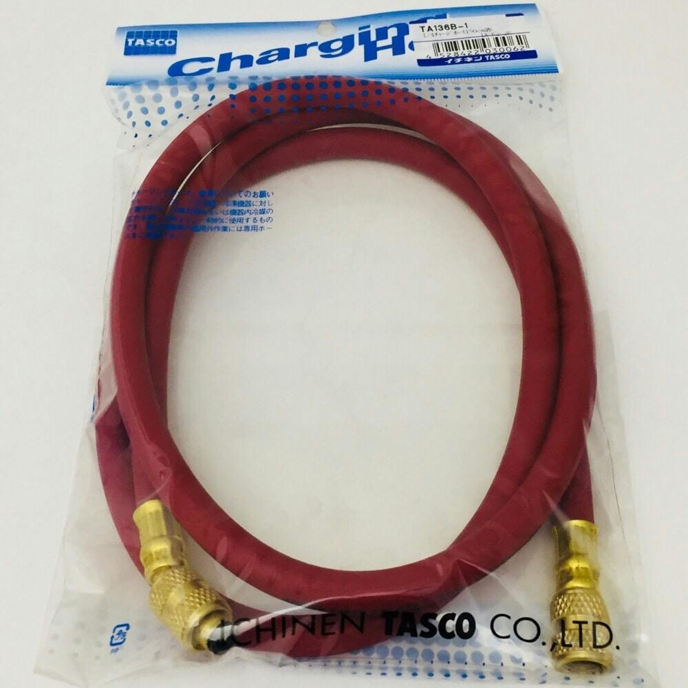 イチネンTASCO タスコ R22 R12 R5021/4チャージホース 赤 150cm TA136B-1 その他の工具 イチネンTASCO タスコ R22 R12 R5021/4チャージホース 赤 150cm TA136B-1 その他の工具