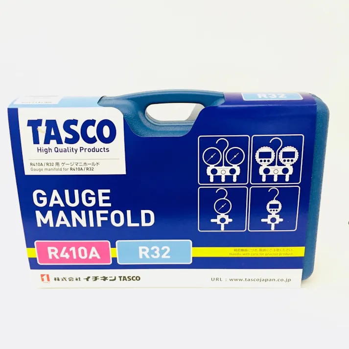 イチネンTASCO タスコ R410A/R32ボールバルブ式ケージマニホールドキット TA-122G