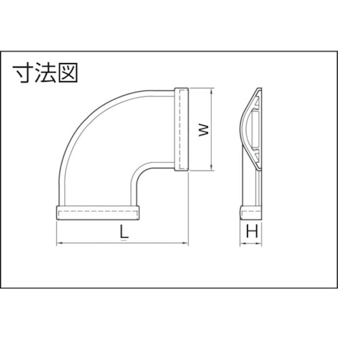 【CAINZ-DASH】マサル工業 ガードマン２Ｒ型付属品　平面マガリ　６号　グレー GAM61【別送品】