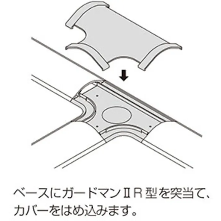 【CAINZ-DASH】マサル工業 ガードマン2R型付属品 T型ブンキ 6号 ミルキーホワイト GAT63【別送品】