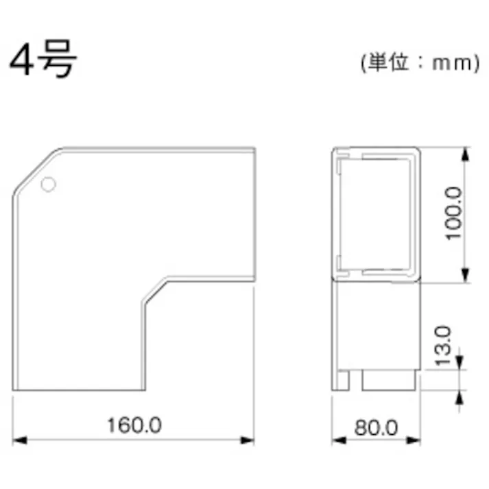 【CAINZ-DASH】マサル工業 エムケーダクト付属品 平面マガリ 4号 クリーム MDM145【別送品】