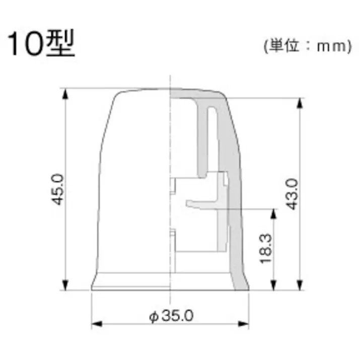 【CAINZ-DASH】マサル工業 ボルト用保護カバー 10型 グレー BHC101【別送品】