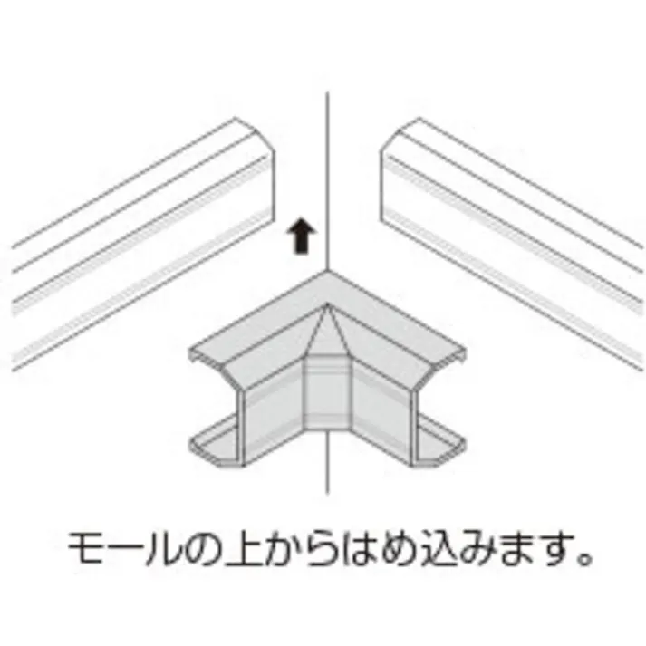 【CAINZ-DASH】マサル工業 ニュー・エフモール付属品 イリズミ 2号 ブラック SFMR2W【別送品】