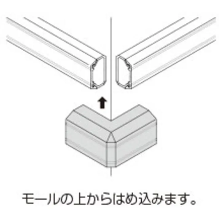 【CAINZ-DASH】マサル工業 ニュー・エフモール付属品 デズミ 2号 ホワイト SFMD22【別送品】