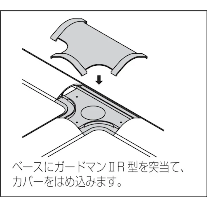 【CAINZ-DASH】マサル工業 ガードマン2R型付属品 T型ブンキ 4号 グレー GAT41【別送品】