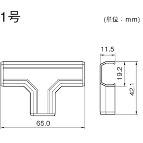 CAINZ-DASH】マサル工業 ニュー・エフモール付属品 T型ブンキ 1号