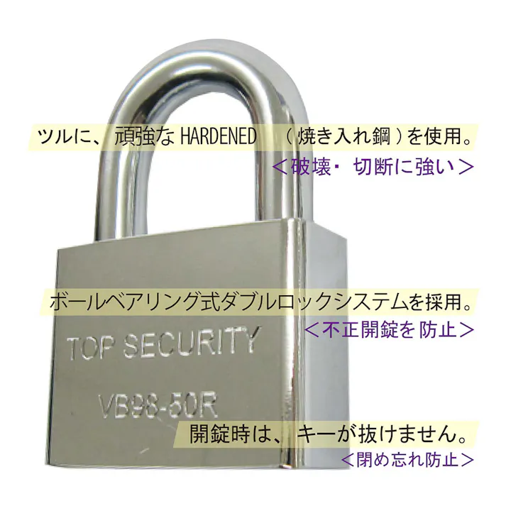 WAKI ディスク南京錠 IB-073 40mm