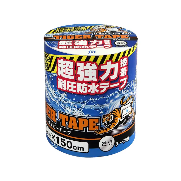JIT タイガーテープ 耐圧防水テープ 透明 10cm×150cm T-10-T