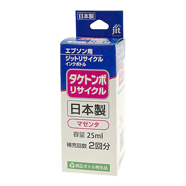ジット エプソン用 リサイクルインクボトル タケトンボ TAK-M マゼンタ 25ml