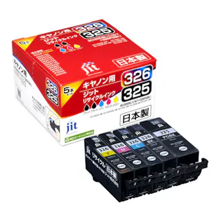 ジット リサイクルインクカートリッジ キャノン BCI-326+325 5色マルチパック対応 JIT-C3253265P
