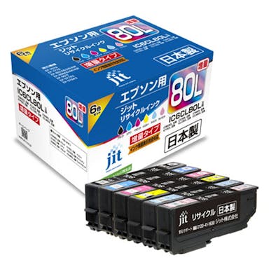 エプソン ＥＰＳＯＮ とうもろこし ＩＣ6ＣＬ80Ｌ 6色パック(増量)対応 ジットリサイクルインク